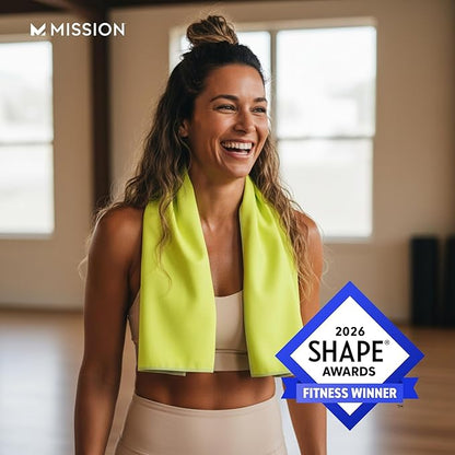 MISSION Original Cooling Towel - Soft, Durable Microfiber - Cools Up to 2 Hours - UPF 50 Sun Protection - Machine Washable