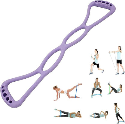 4 Ring Adjustable Loop Resistance Bands for Working Out Walk at Home，Workout Bands Exercise Stretch Band for Women&Men Fitness, Yoga, Pilates-Non-Slip, Home/Gym Use