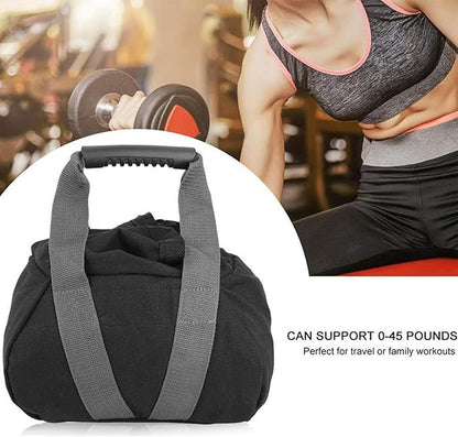 Kettlebell Sandbag - 25.5x25x17cm Training Kettlebell, 0-35 Lbs Adjustable Weight Exercise Sandbag With Handle | Workout Sandbagss For Fitness Strength Weightlifting Yoga Home Gym