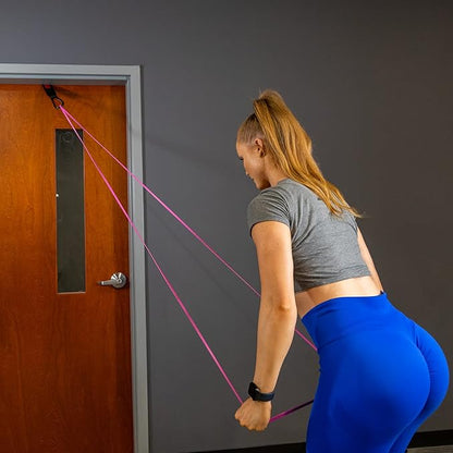 Serious Steel Fitness Resistance Exercise Band and Resistance Tube Anchors (Strap or Door Anchor)