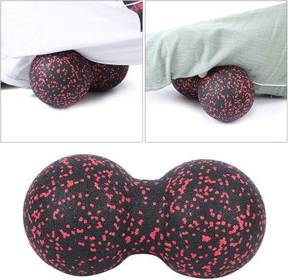 VINGVO Peanut Massage Ball, 24x12cm EPP Sports Massager Fitness Yoga Ball Massage Ball for Back Massage Acupuncture Points Massaging Equipment for Massaging Neck, Arms, Calves (Black) (Red and Black)