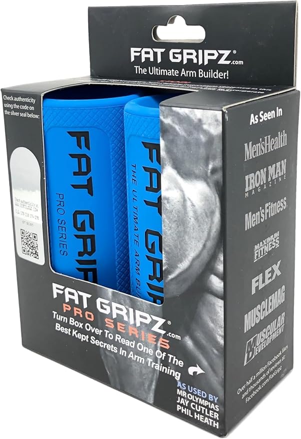 Fat Gripz - Thick Grips - Increased Muscle Fiber Activation - Bigger Arms (4x Men's Health Award Winner)