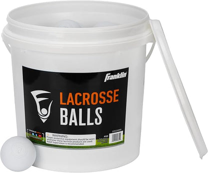 Franklin Sports Lacrosse Balls - Official Size Lax Balls for Practice - Rubber 63mm Outdoor Lacrosse Balls - Great for Muscle Massage Therapy + Yoga - White + Yellow