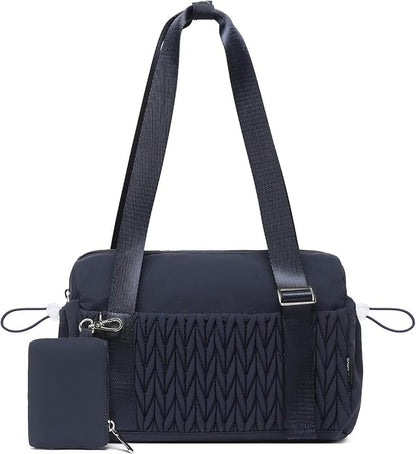 Small Gym Bag for Women Quilted Mini Tote with Wet Compartment and Coin Purse, Cute Duffle Bag for Girls Workout Sport Travel