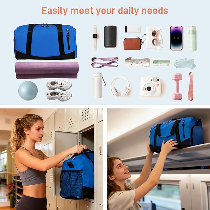 Yoga Mat Bag, Gym Workout Bag with Water Bottle Pocket, Pilates Bag for Women with Wet & Dry Pocket, Yoga Bags and Carriers Fits All Your Stuff, Yoga Tote Bag for Sports Travel Office