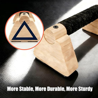 Wooden Fitness Equipment Parallettes Bars Push Up Bars & Calisthenics Bar Handstand Blocks and Pushup Handles for Men
