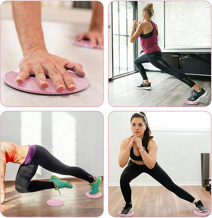 Upgrade Sport Core Sliders for Working Out - Dual Sided Glide Discs for Full Body Workout on Carpet or Hardwood Floor - Fitness & Home Exercise Equipment for Athletes