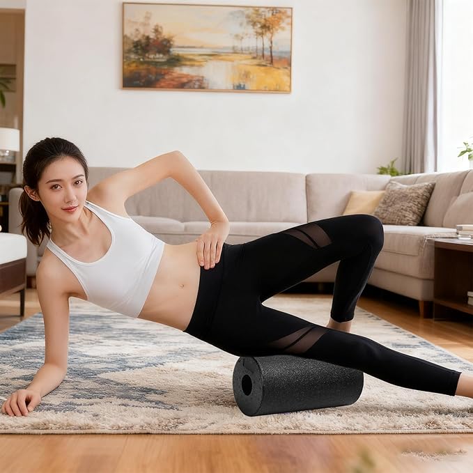 Foam Roller,Hollow Column Trigger Point Release Tool | Deep Tissue Foam Roller - for Gym Post-Exercise Sports Recovery Home Fitness Routine Yoga Stretching