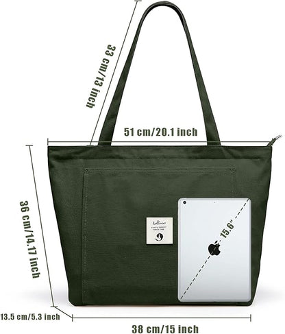 WLLWOO WLLWOO Yoga Bags for Women with Yoga Mats Bags Carrier Carryall Canvas Tote for Pilates Shoulder for Travel Office Beach Workout