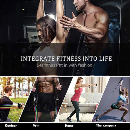 Pilates Bar Set - Pilates Exercise Kit, Pilates Resistance Bar | Portable Home Gym Pilates Bar Kit with Resistance Bands, Multifunctional Fitness Equipment for Full Body Training Home Gym