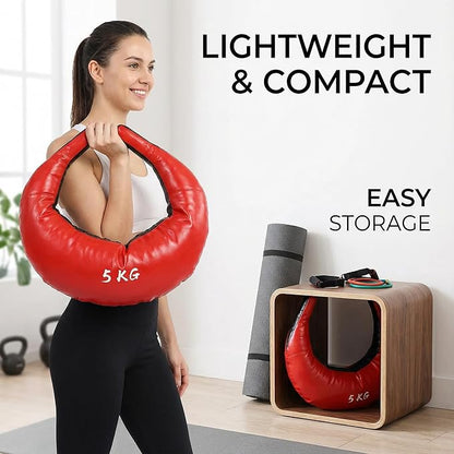 Strength Training Bag, Fitness Power Bag, 55 LB Fitness Sand Bag, Bulgarian Canvas Bag, for Home Gym Weight Training, Multifunctional Workout Bag