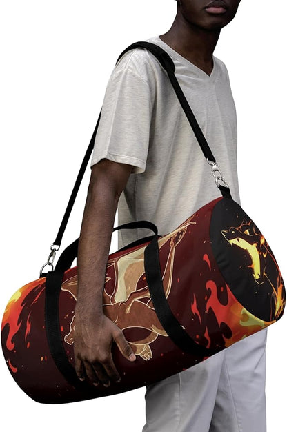 Anime Gym Bag for Women Men - Large Capacity Waterproof Workout Fitness Travel Sports Bags Fashion Street Camping ExpandaCLe Carry On Duffle Bag For Couple (CRZRD) PTY