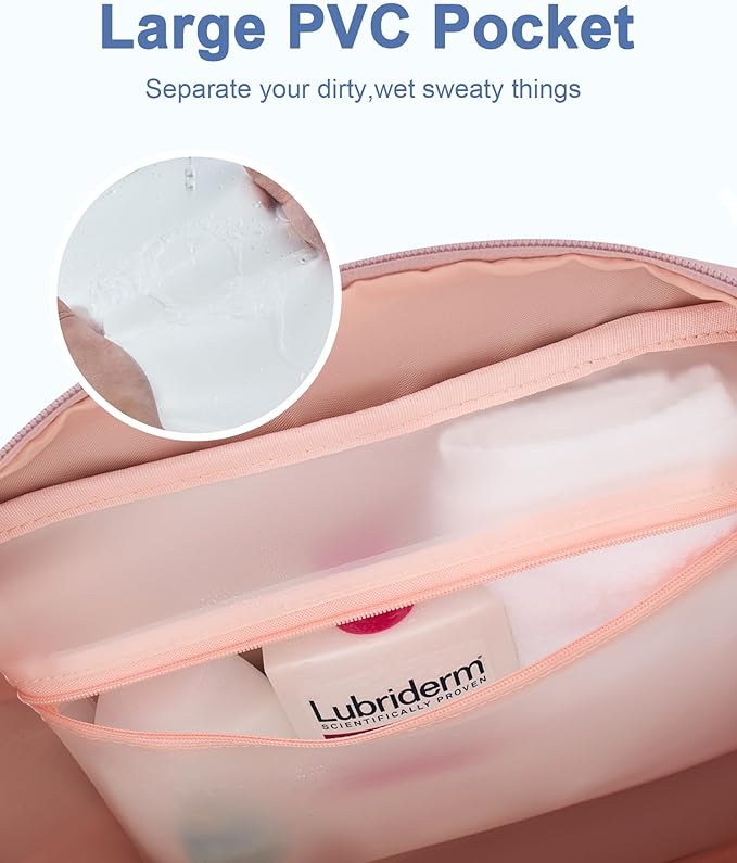 Aisbei 35L Gym Bag for Women, Duffel Bag with Wet Pocket, Lightweight Weekend Overnight Duffle Bag for Airplane Underseat, Carry On Bag for Travel