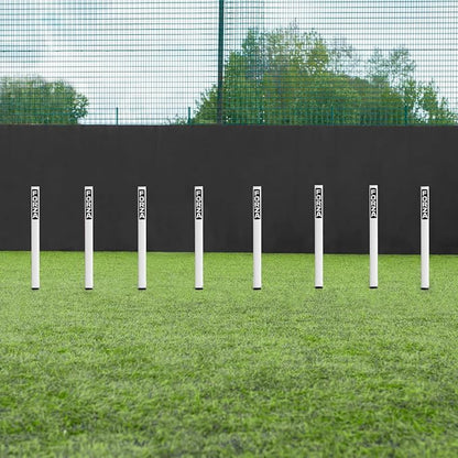 FORZA Slalom Agility Poles | Improve Endurance, Speed & Footwork | Color, Size & Rubber Base Options Available [8 Pack]