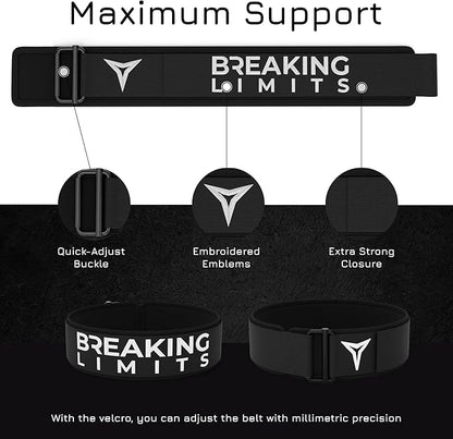 Breaking Limits Pink Lifting Belt - Weight Lifting Belt Women & Men - Squat Belt for Gym, Workout, Weightlifting, Powerlifting, Deadlifts - Cinturones para Hombre Gym - Woman Lifting Belts