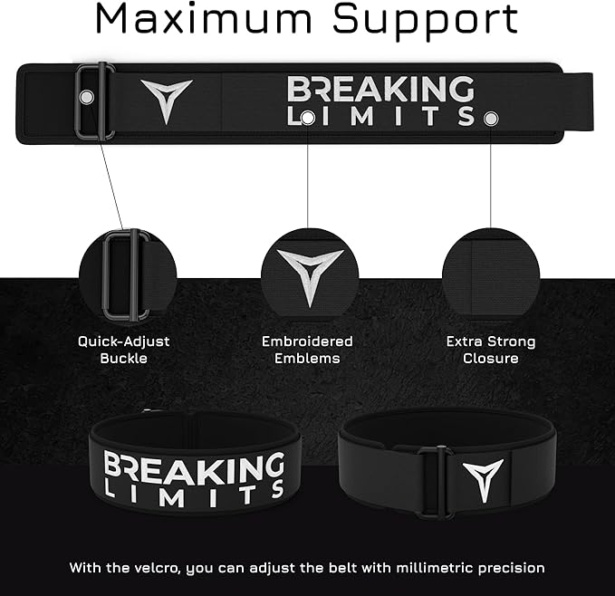 Breaking Limits Pink Lifting Belt - Weight Lifting Belt Women & Men - Squat Belt for Gym, Workout, Weightlifting, Powerlifting, Deadlifts - Cinturones para Hombre Gym - Woman Lifting Belts