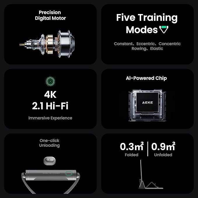 AEKE Smart Home Gym System- Fitness Mirror K1: AI-Powered All-in-One Fitness Machine for Full-Body Strength Training and Personalized Workouts