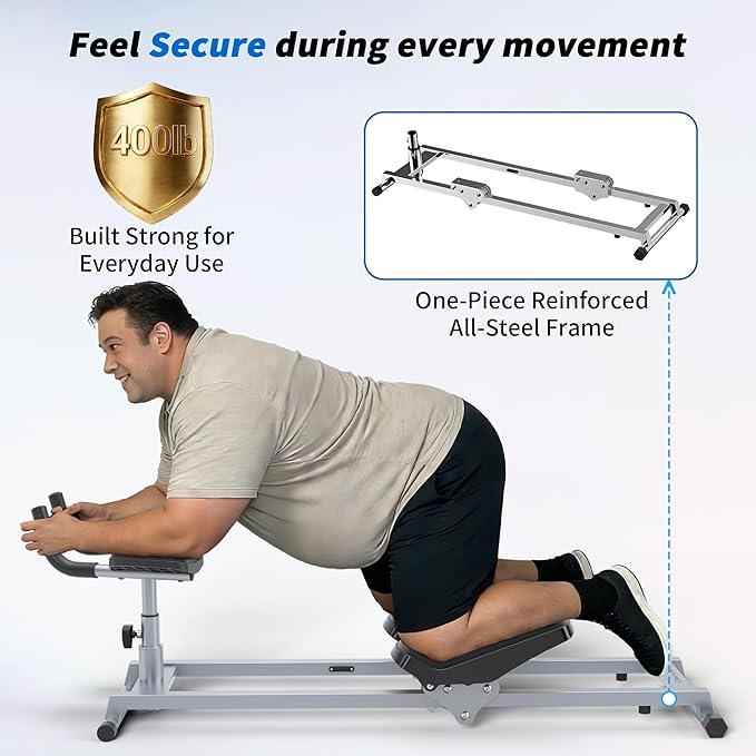 Primal Crawl & Spine Twist and Stretch Trainer – Full Body Low-Impact Cardio Machine with Adjustable Hand Grips, Knee Support & Steel Frame | Home Gym Equipment