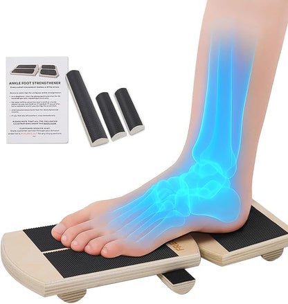 Ankle Balance Board - Adjustable Side Thrust Kick AxisBoard Non-Slip Design with Stability Bars for Foot Strength Training & Home Gym Workouts