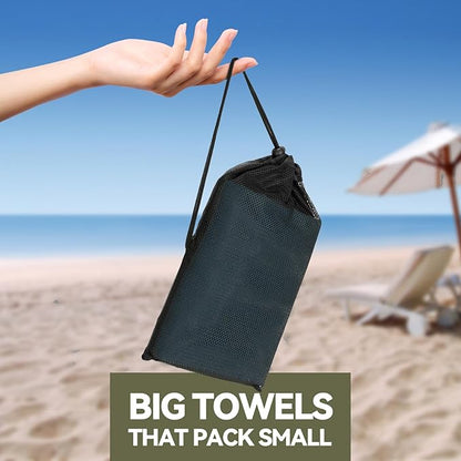 Microfibre Towel Extra Large for Beach, Travel, Swimming, Bath– Quick Dry, Ultra Compact, Sand Free, Lightweight & Super Absorbent(Navy Blue,78x35 in)