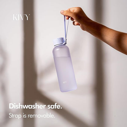 KIVY Slim Water Bottle 22oz [Lightweight & Shatterproof] - Reusable Tritan Water Bottle - Leak Proof Bottle for Women & Men - Water bottle no straw - Dishwasher Safe - BPA Free