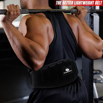 Fit Active Sports Professional Neoprene Weight Lifting Belt for Men and Women | Durable, Comfortable, and Fully Adjustable with Buckle | Maximum Back Support and Injury Prevention