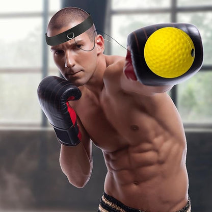 Boxing Training Reflex Balls - Boxing Reaction Ball | Head Punching Ball | Child Adults React Reflex Ball for Boxing Training | Workout Equipment Beginners Fitness Reflex Ball for Traveling, Gym