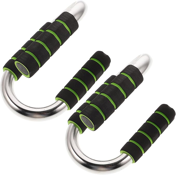 HEMOTON Push-up Frame and Stand S-type Metal Push-up Bar for Home Workout, Arm Strength Training Tool with Press-up Hand Grip, Portable Fitness Equipment for Men and Women Random Color