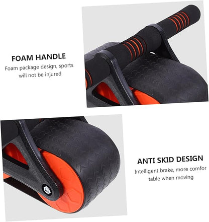 Ab Roller Wheel with Knee Pad for Home Gym Triangular Stable Support Abdominal Trainer Wheel for Core Workout Suitable for Men and Women Beginners and Experts Upper Body Exercise