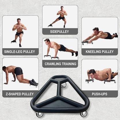 HOTWAVE Ab Roller Wheel for Core Workout – Extra-Wide Ab Exercise Equipment for Abs, Arms & Back – Stable & Quiet Fitness Roller for Home Gym Strength Training – Includes Knee Pad – For Men & Women