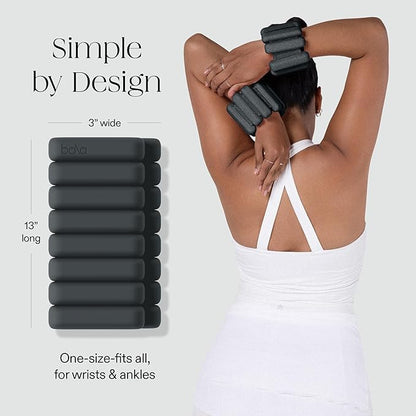 Bala Bangles Wrist & Ankle Weights for Women & Men - Adjustable Weighted Bands - Soft Silicone Arm & Leg Weights for Pilates, Yoga, Walking, Barre, Home Workout & Strength Training Exercise