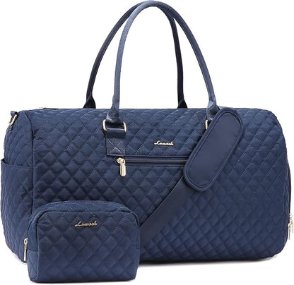 LOVEVOOK Travel Duffle Bag, Weekender Bag for Women with Toiletry Bag, Carry on Overnight Bag with Shoe Compartment, Gym Duffel Bag with Wet Pocket, Mommy Hospital Bags for Labor and Delivery
