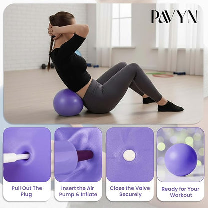Pilates Kit 16- Pieces with Adjustable Resistance – Fitness Ring, Exercise Ball, Bands, Wrist Weights & Essential Pilates Equipment for Home Workouts - Versatile Fitness Accessories