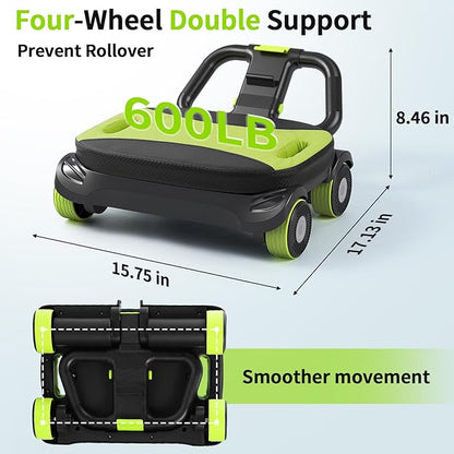 IRISFLY New 4-Wheel Abdominal Roller,Upgraded High-Performance Ab Roller Wheel,Automatic Rebound Ab Roller Board, Strengthen Core & Abs, Ab Machine Perfect for Home Workout