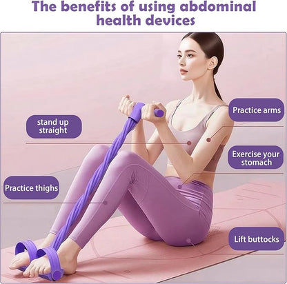 Multifunctional Pedal Resistance Band with Handle,4/6/8 Tubes for All Weights,Upgrade Heavy-Duty TPE Tubes with 300% Stretch for Full Body Workouts.