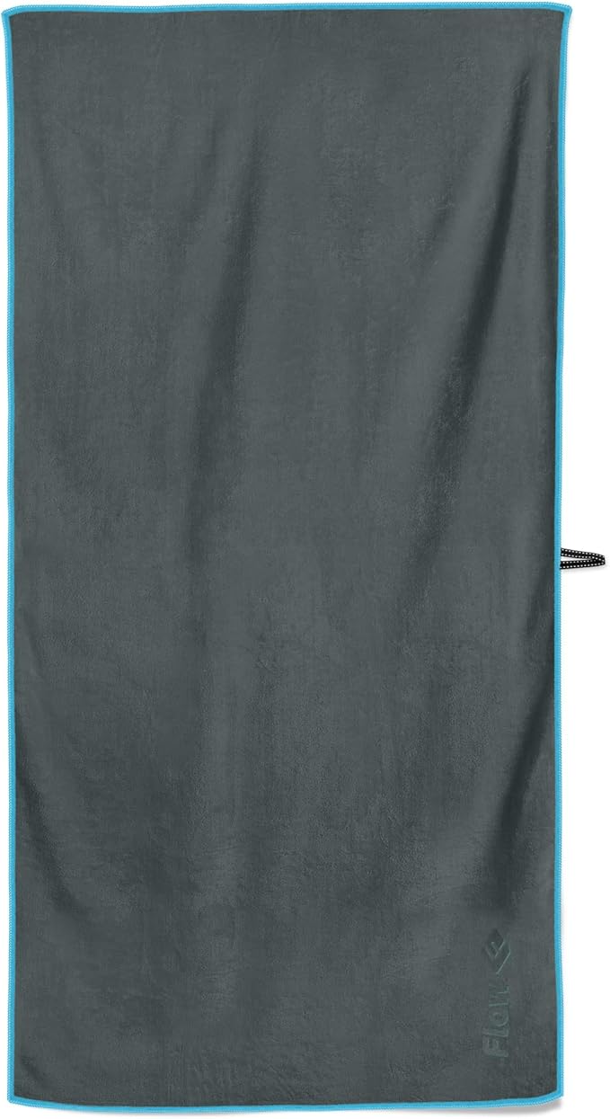Flow Swim Gear Flow Hydro Sport Towel - Microfiber Quick Dry Swimming Towels for Swim, Pool, Triathlon, and Other Water Sports in Medium and Large Sizes (Gray, X-Large (72" X 40"))