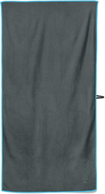 Flow Swim Gear Flow Hydro Sport Towel - Microfiber Quick Dry Swimming Towels for Swim, Pool, Triathlon, and Other Water Sports in Medium and Large Sizes (Gray, X-Large (72" X 40"))