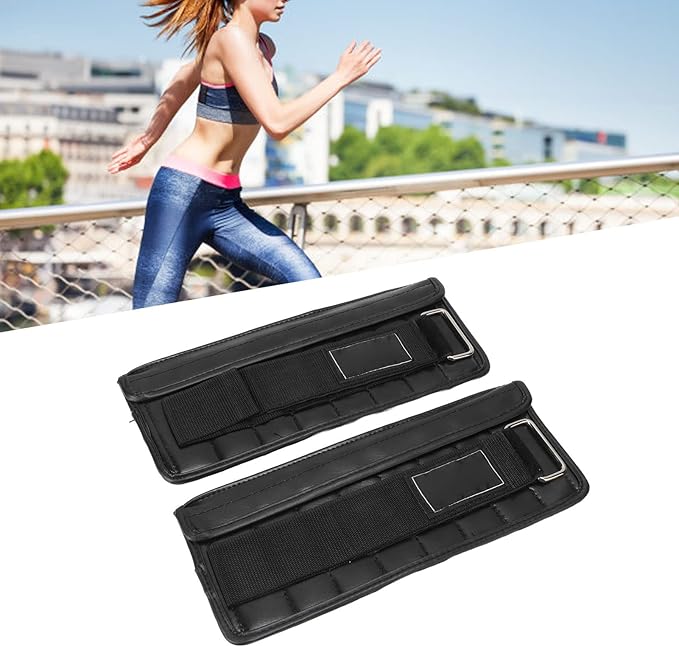 Adjustable Ankle and Wrist Weights, Imitation Leather Sandbag with 8 Compartments for Steel Plates, 1-3kg Fitness Training Equipment for Men and Women, Exercise, Running, Jogging