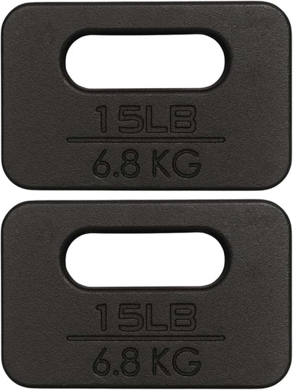 Yes4All Cast Iron Rucking Weight for Backpack, Training Weight Plate with Ergonomic Rounded Handle, Protective Glossy Finish for Weighted Walking, Hiking, Rucking, Resistance Workout, 10 LB