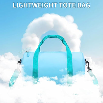 Small Gym Bag for Women Lightweight Mini Sport Bag Gym Tote Bag Duffle Pack for Workout Yoga Swimming Dance(SkyBlue)