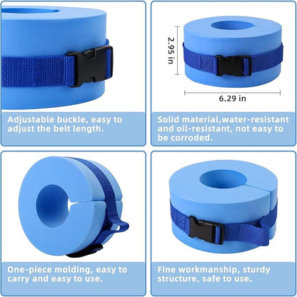 Carperipher Water Aerobics Set for Aquatic Exercise, Pool Fitness Equipment Foam Water Dumbbell Set, New Upgrade Aquatic Dumbbells and Foam Swim Aquatic Cuffs, Water Workout Fitness Tool