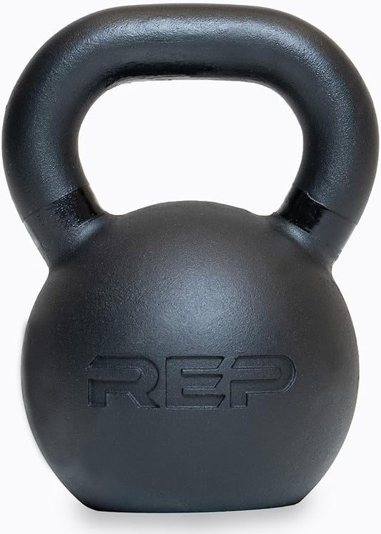 REP Fitness Single Kettlebells 5lb to 50lb Weight Range, Cast Iron, Strength Training, Power Workout Equipment, Home Gym, Free Weights, Dumbbell Alternative, Exercise, Men, Women