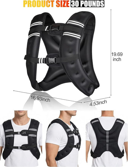Henkelion Weighted Vest Weight Vest for Men Women Kids Weights Included, Body Weight Vests Adjustable for Running, Training Workout, Jogging, Walking