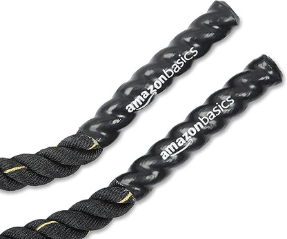 Amazon Basics Battle Rope for Home Gym Workout, Exercise Training Equipment