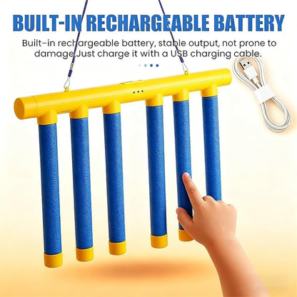 Reflex Challenge Game, Reflective Drop Stick Challenge Game with Remote, Hand Eye Coordination Training Reaction Training Toy, 3-Speed Catching Sticks Games for All Ages (Blue+Remote)