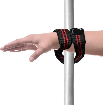 Weight Lifting Straps Figure 8, Anti Slip Strap with cuffs wrist Support for Gym Workout Deadlift Powerlifting Bodybuilding Weightlifting, Fitness Strength Training, Hand Bar Grip for Men
