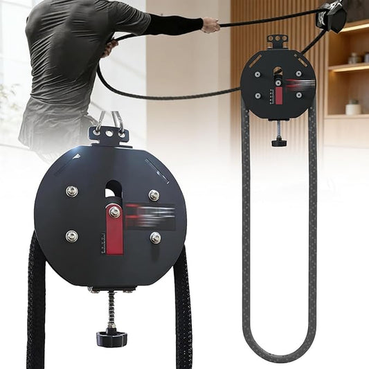 Endless Rope Trainer, Adjustable Resistance Pulley System for Home Gym, Portable Cable Machine with Nylon Rope, Suspension Infinity Rope Trainer for Full-Body Strength & Interval Training