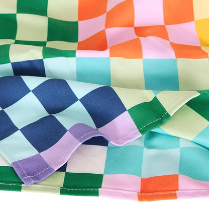 Dock & Bay Kid's Towel - for Beach Use - Quick Dry, Sand Free - Compact, Lightweight - 100% Recycled - Includes Bag - Check Me Out, Medium (130x70cm, 51x28)