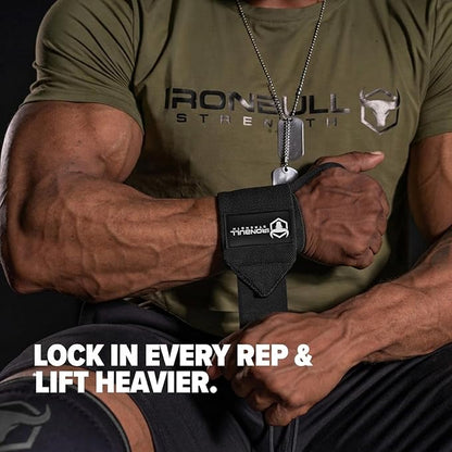 Wrist Wraps for Weightlifting (USPA & IPL Approved) - 18” Premium Quality Wrist Straps for Weightlifting - Weight Lifting Wrist Wraps with Thumb Loop - Best Gym Wrist Wraps for Lifting Weights, Curls & Dips - Lifting Wrist Wraps for Bench, Powerlifting...