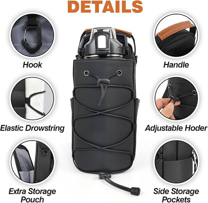 Magnetic Gym Bag for Men and Women with 64OZ Water Bottle Holder & 4 Powerful Magnets, Small Crossbody Duffel Pouch for Sports Work Travel Fitness Gym Bags